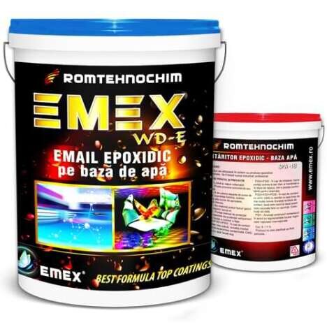 Pachet Email Epoxidic Emulsionat ?Emex WD-E? - Verde - Bid. 10 Kg + Intaritor - Bid. 10 Kg